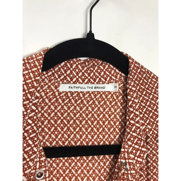 Faithfull the Brand Tunic Mini Tie Lace Up Womens Boho Earthy Spring Summer - Picture 3 of 11